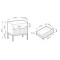 Тумба приліжкова Perfect Home Nova з 1 шухлядою і золотими ніжками S54 54х56х39 см Лабрадор (PFH-091493)