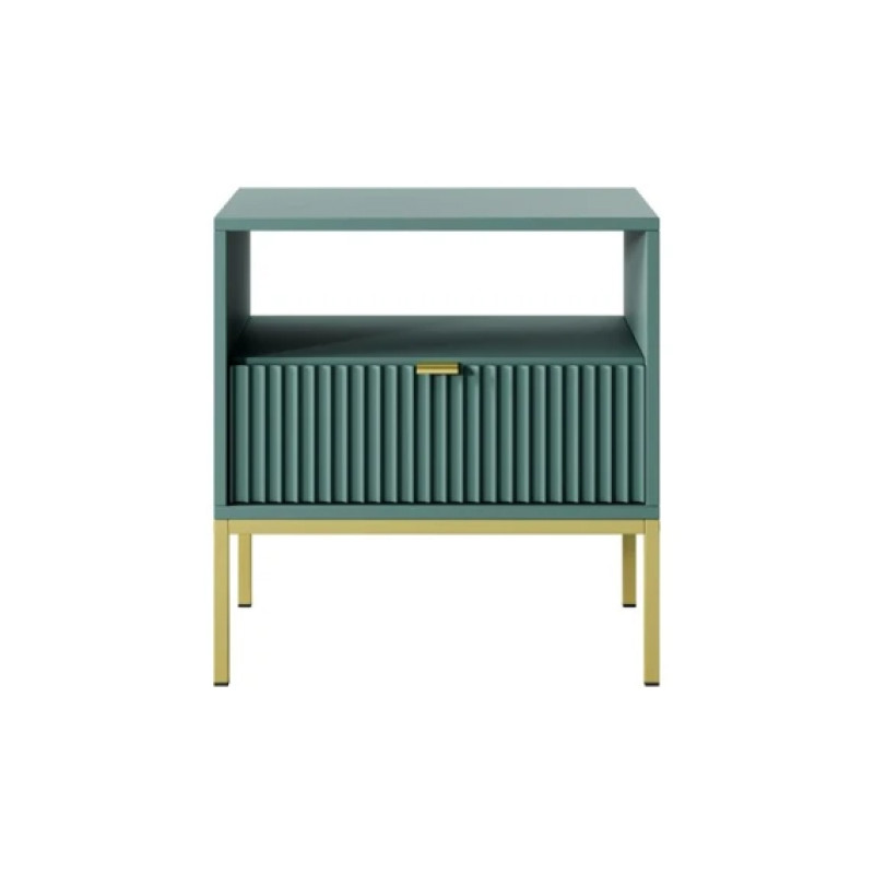 Тумба приліжкова Perfect Home Nova з 1 шухлядою і золотими ніжками S54 54х56х39 см Лабрадор (PFH-091493)