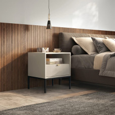 Тумба приліжкова з телескопічними напрямними Perfect Home Nova S54 54х56х39 Кашемір (чорні ніжки) (PFH-091256)