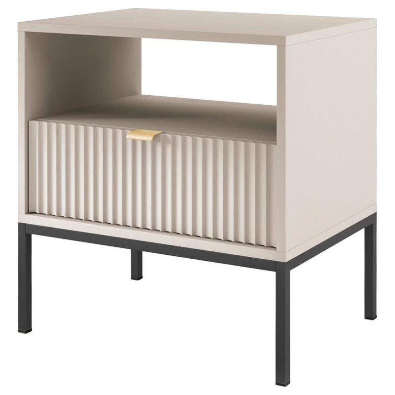 Тумба приліжкова з телескопічними напрямними Perfect Home Nova S54 54х56х39 Кашемір (чорні ніжки) (PFH-091256)