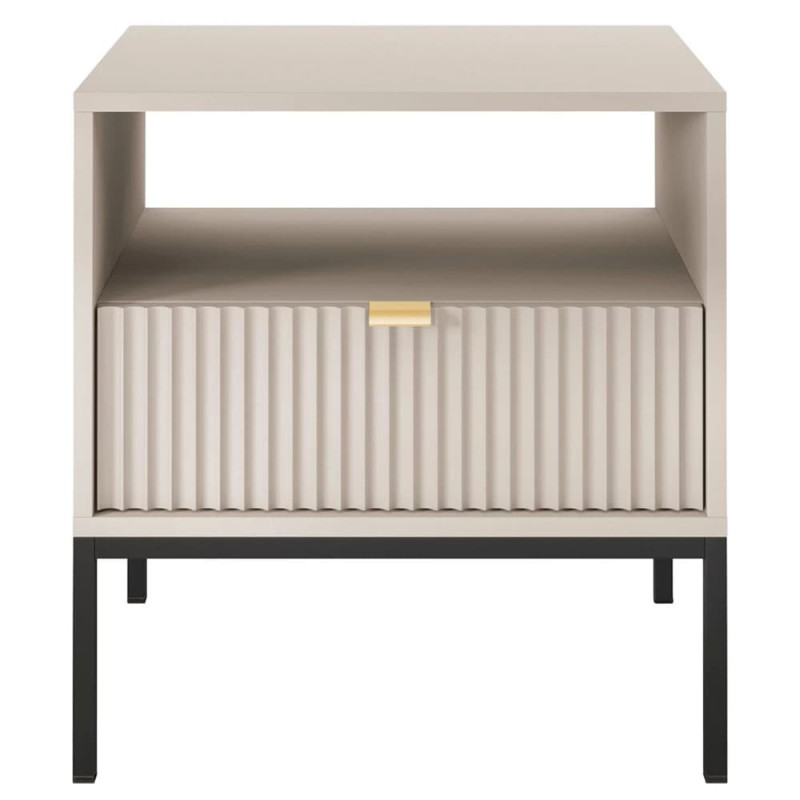 Тумба приліжкова з телескопічними напрямними Perfect Home Nova S54 54х56х39 Кашемір (чорні ніжки) (PFH-091256)