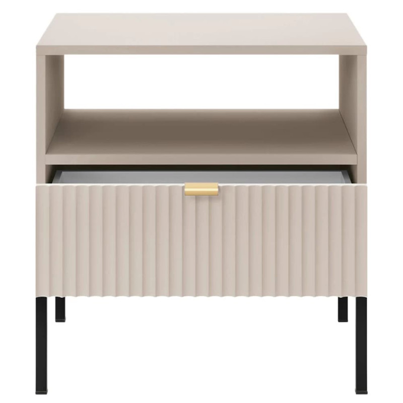 Тумба приліжкова з телескопічними напрямними Perfect Home Nova S54 54х56х39 Кашемір (чорні ніжки) (PFH-091256)