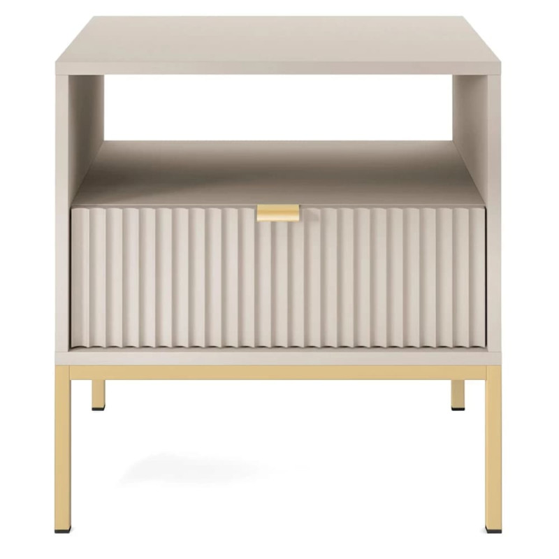 Тумба приліжкова з телескопічними напрямними Perfect Home Nova S54 54х56х39 Кашемір (золоті ніжки) (PFH-091255)