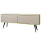 Тумба під телевізор Perfect Home Oro RTV135 MDF 2D 135х53х32 Бежевий (чорні ніжки) (PFH-091335)