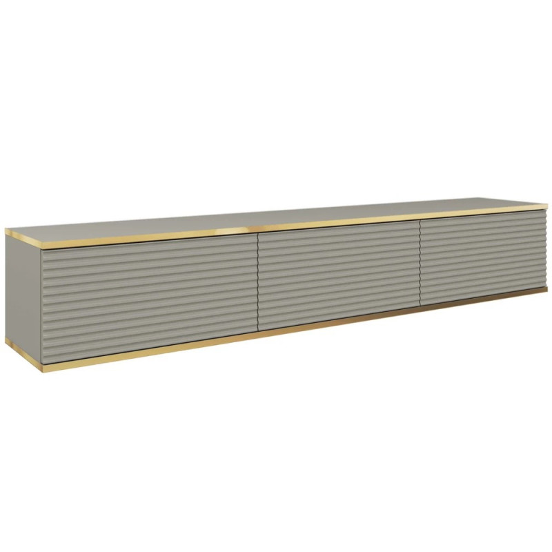 Тумба під телевізор навісна Perfect Home Oro RTV175 MDF 3D 175х30х32 Сірий (PFH-091365)