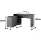 Офісний стіл Perfect Home Teo 3S/138 138,2х76х50,4 Чорний (PFH-091166)