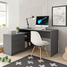 Офісний стіл Perfect Home Teo 3S/138 138,2х76х50,4 Чорний (PFH-091166)