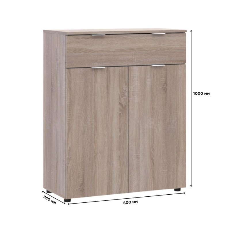 Комод Doros Рон 2 2 фасади 1 шухляда Дуб сонома 80х38х100 (41516295) (DRS-012177)