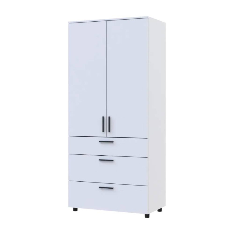 Шафа для одягу Doros Торн Білий 2 ДСП/3Ш (штанга) 90х51.6х200 (DRS-012021)