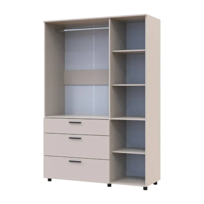 Шафа для одягу Doros Торн Кашемір 3 ДСП/3Ш (штанга) 135х51.6х200 (DRS-012061)
