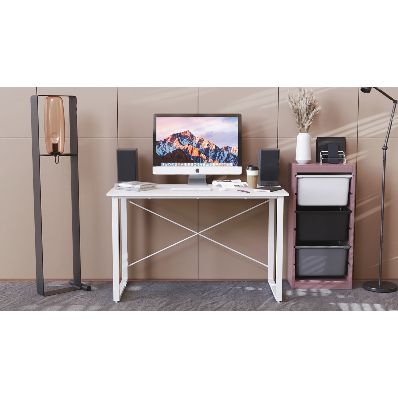 Письмовий стіл Ferrum-decor Дейв 75x100x60 білий ДСП Біле 16мм (FRD-102136)