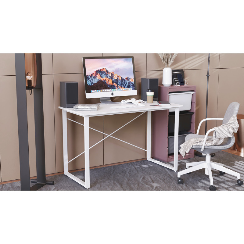 Письмовий стіл Ferrum-decor Дейв 75x100x60 білий ДСП Біле 16мм (FRD-102136)