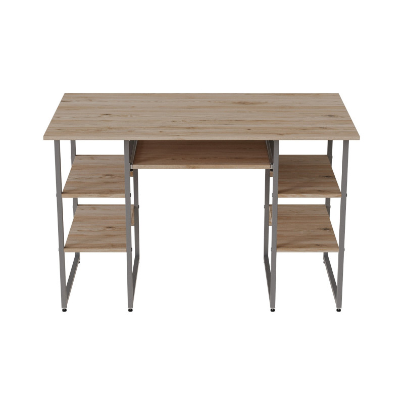 Компьютерный стол Ferrum-decor Тим 75x140x60 серый ДСП Дуб Сан-Марино 32мм (FRD-102476)