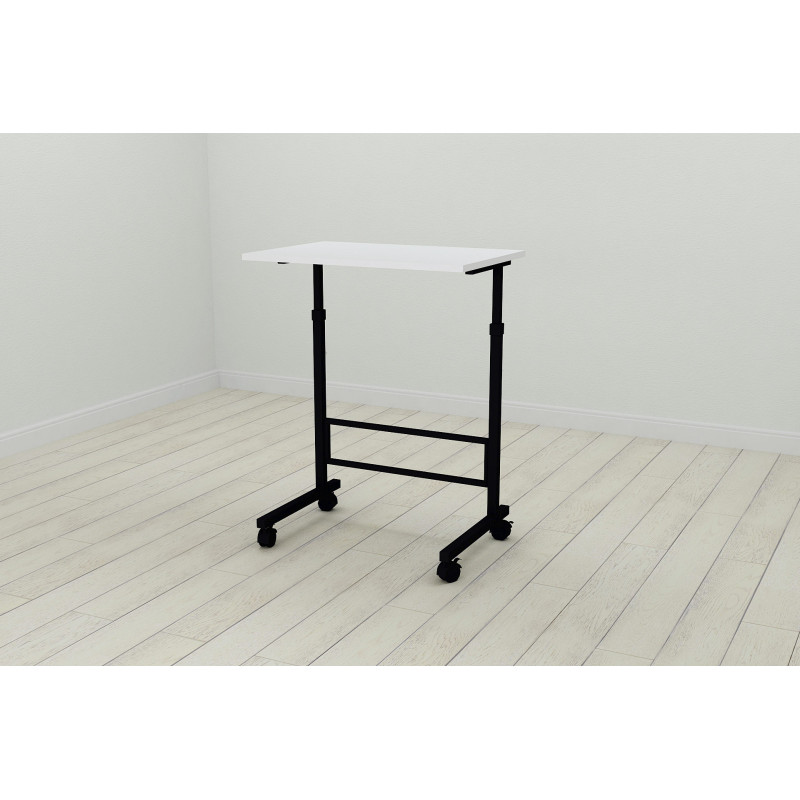 Стол приставной Ferrum-decor Амиго 62x60x40 металл Черный ДСП Белое 16мм (FRD-102526)