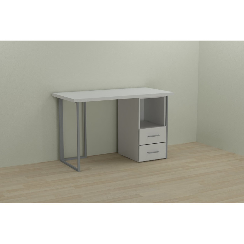 Письменный стол Ferrum-decor Отто 76x120x60 серый ДСП Белое 32мм (FRD-101496)