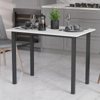 Стіл універсальний Knap Ferrum-decor 750x1400x600 Чорний метал ДСП Білий 16 мм (FRD-106354)