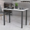 Стіл універсальний Knap Ferrum-decor 750x1400x600 Чорний метал ДСП Білий 16 мм (FRD-106354)