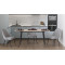 Стол кухонный раскладной Данди на конусных ногах Ferrum-decor 75x120 160)x60 Черный металл ДСП Дуб Сан-Марино 16 мм (FRD-106774)
