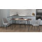 Стол кухонный раскладной Данди на конусных ногах Ferrum-decor 75x120 160)x60 Черный металл ДСП Дуб Сан-Марино 16 мм (FRD-106774)
