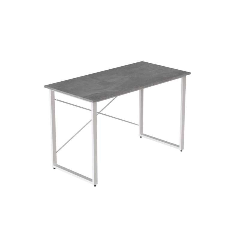 Стіл письмовий Дейв Ferrum-decor 750x1200x600 Білий метал ДСП Бетон 32 мм (FRD-106444)