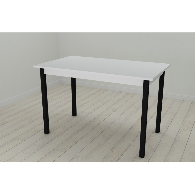Стол кухонный Ferrum-decor Марио 75x120x60 Черный ДСП Белое 16мм (FRD-106194)