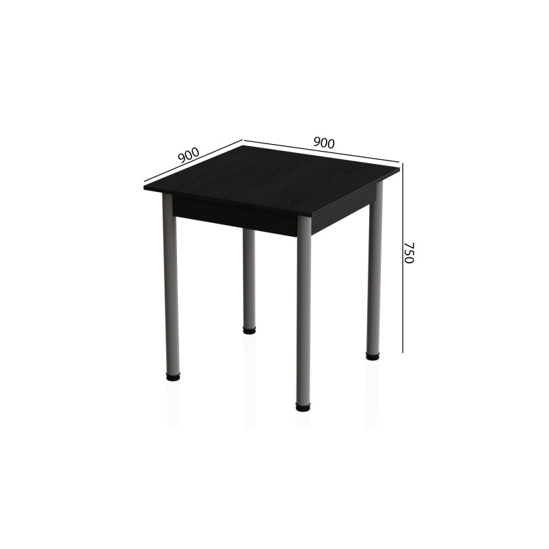 Стіл кухонний Ferrum-decor Агата 75x90x90 Сірий ДСП Сосна Кембра 16мм (FRD-105684)