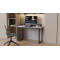 Стіл письмовий Кнап 2 Ferrum-decor 750x1200x600 Чорний метал ДСП Білий 16 мм (FRD-106394)