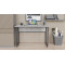 Стіл письмовий Коді Ferrum-decor 75x140x60 Чорний метал ДСП Бетон 32 мм (FRD-106594)