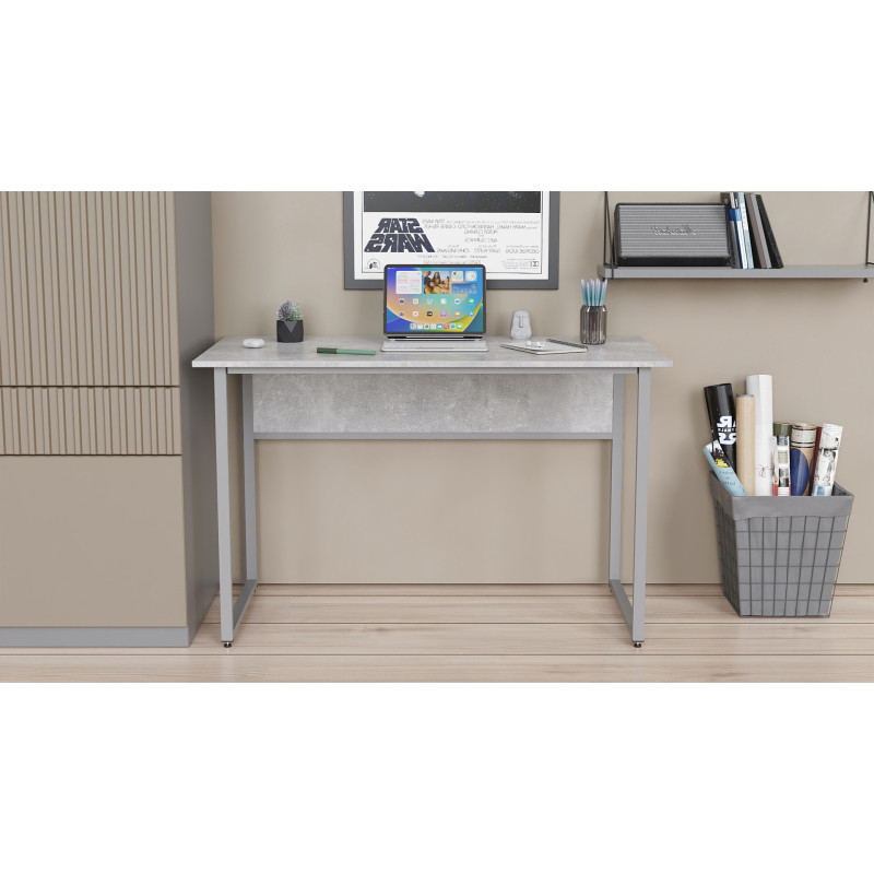 Стіл письмовий Коді Ferrum-decor 75x100x60 Сірий метал ДСП Бетон 32 мм (FRD-106584)