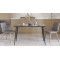 Стол кухонный Марсель 50 Ferrum-decor 75x120x70 Черный металл ДСП Сосна Кембра 32 мм (FRD-106704)