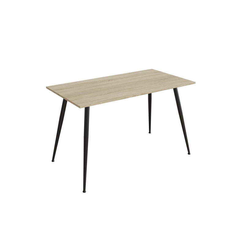 Стол кухонный Марсель 40 Ferrum-decor 75x120x70 Черный металл ДСП Дуб Сонома 16 мм (FRD-106764)