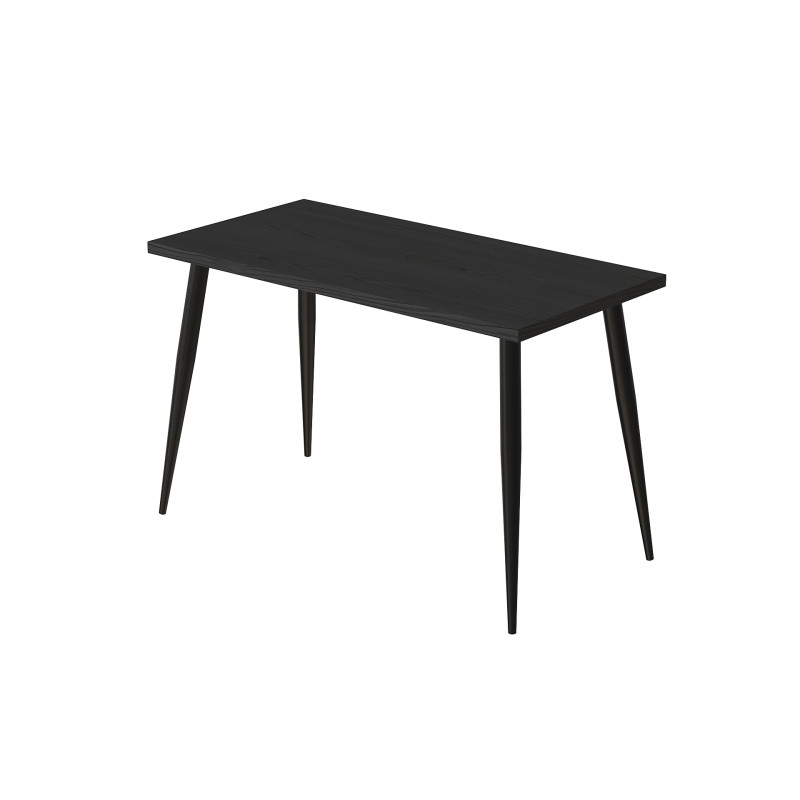 Стол кухонный Марсель 50 Ferrum-decor 75x120x70 Черный металл ДСП Сосна Кембра 32 мм (FRD-106704)