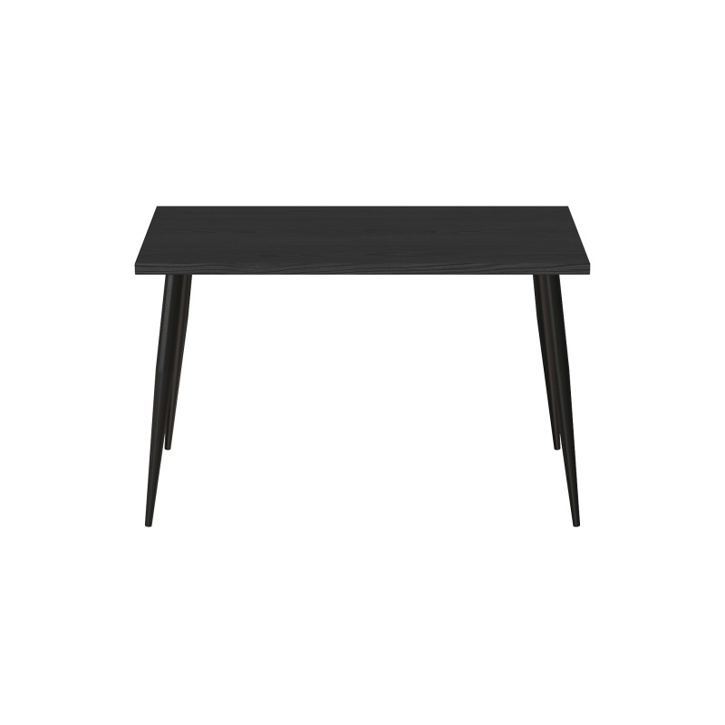 Стол кухонный Марсель 50 Ferrum-decor 75x120x70 Черный металл ДСП Сосна Кембра 32 мм (FRD-106704)
