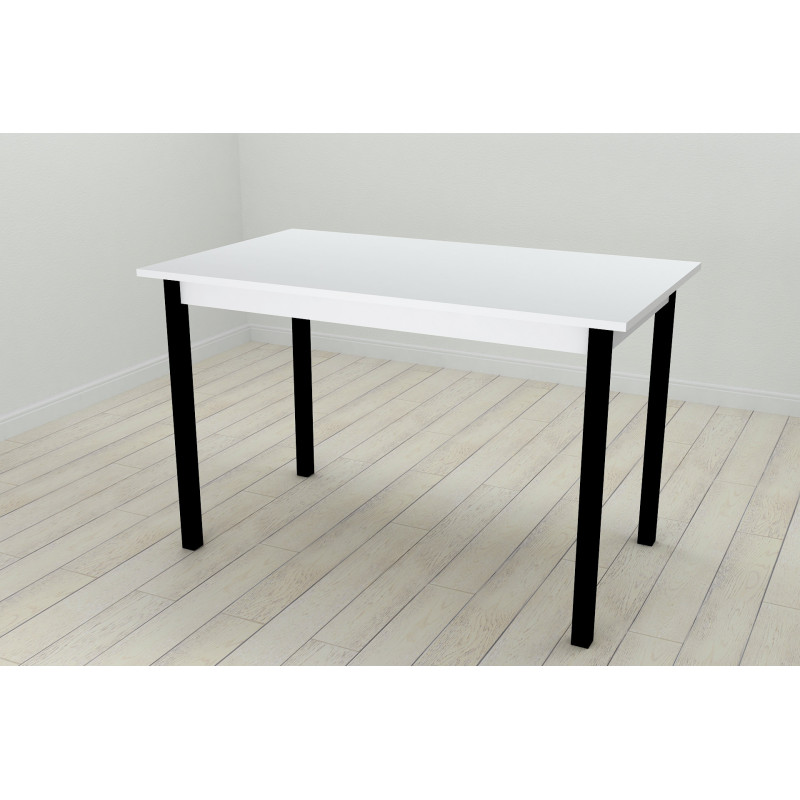 Стол кухонный Ferrum-decor Марио 75x120x60 Черный ДСП Белое 16мм (FRD-106194)