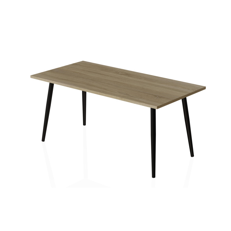 Стіл журнальний Монтана Ferrum-decor 45x100x50 Чорний метал ДСП Дуб Сонома 16 мм (FRD-106714)