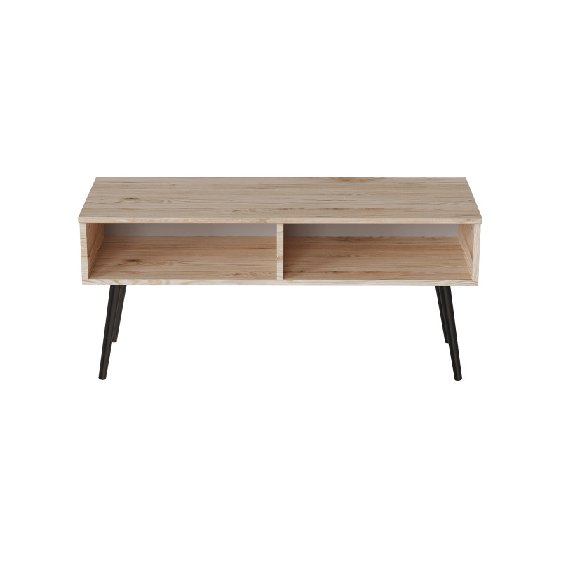 Тумба під ТВ Невада Ferrum-decor 45x100x38 Чорний метал ДСП Дуб Сан-Марино 16 мм (FRD-106724)