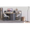 Етажерка 3/60 Ferrum-decor Серії Конект 75x60x28 сірий ДСП Біле 16мм (FRD-104266)