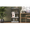 Етажерка 4/60 Ferrum-decor Серії Конект 120x60x28 чорний ДСП Біле 16мм (FRD-104236)