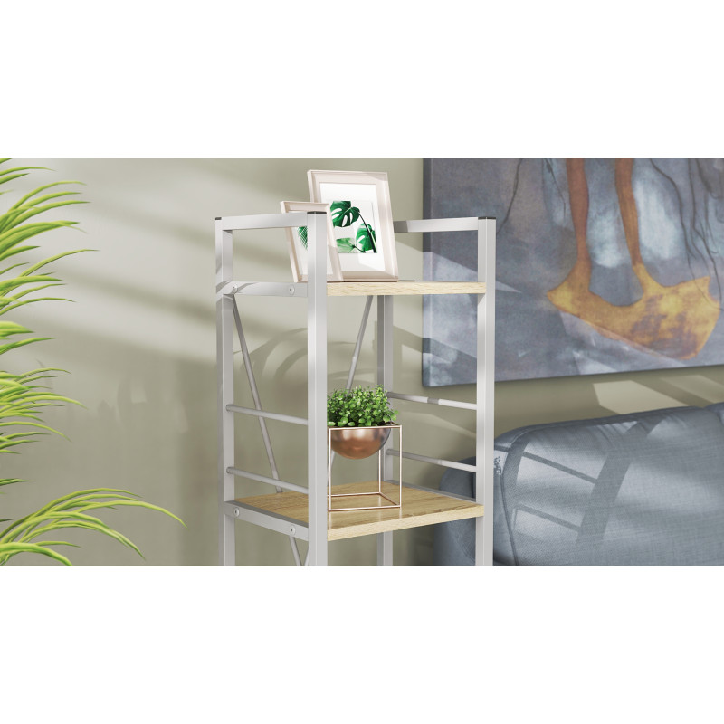 Етажерка 4/34 Ferrum-decor Серії Конект 120x34x28 сірий ДСП Дуб Сонома 16мм (FRD-104286)