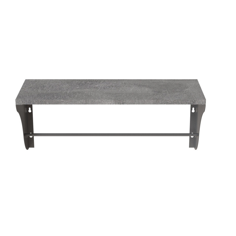 Настінна полиця Ferrum-decor Комфі 260x500x240 метал Сірий ДСП Бетон 16 мм (FRD-102736)