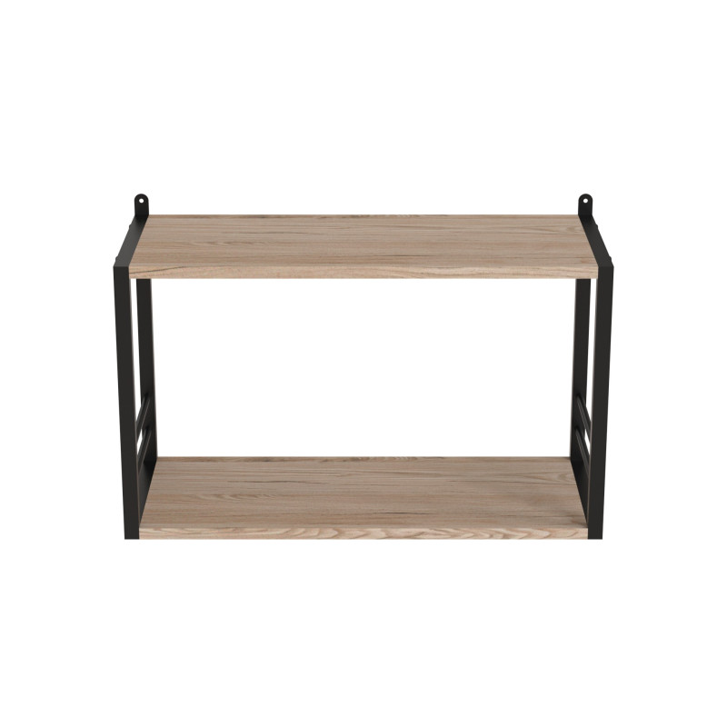 Книжкова полиця універсальна Ferrum-decor Стім 1 38x63x26 чорний ДСП Дуб Сан-Марино 16мм (FRD-104086)