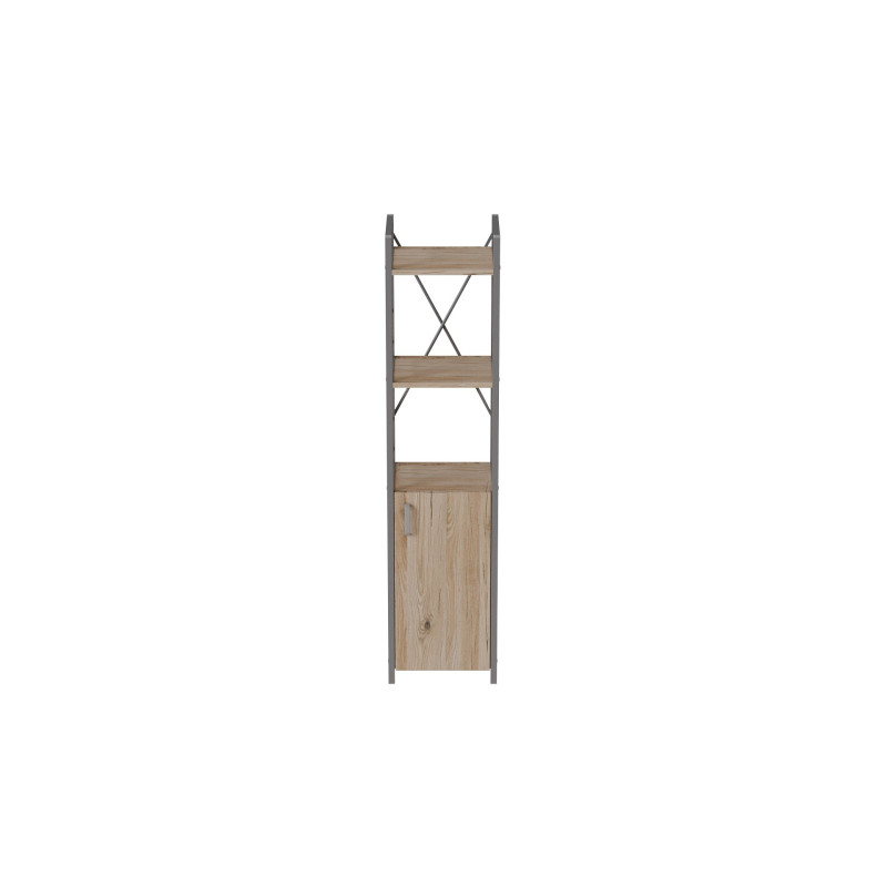 Этажерка 3/34 Ferrum-decor Серии Конект с тумбой 144x34x28 Серый ДСП Сан-Марино (FRD-104436)