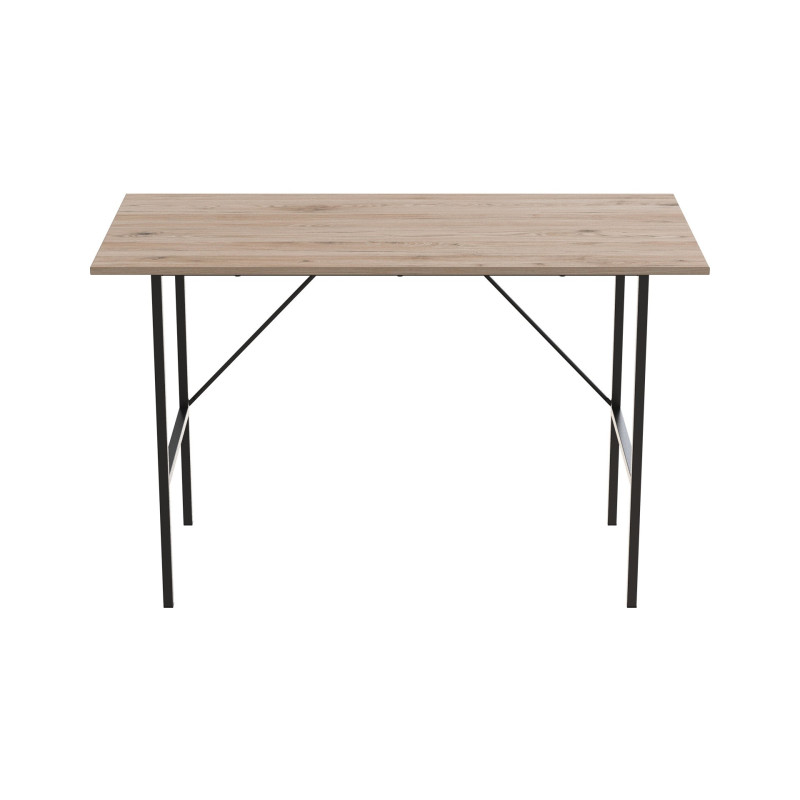 Стол письменный Line Тайм Ferrum-decor 750x1200x600 Черный металл ДСП Дуб Сан-Марино 16 мм (FRD-104886)