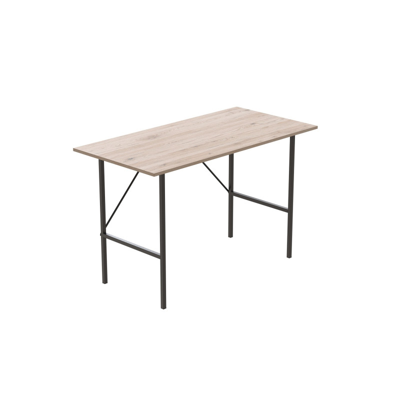 Стол письменный Line Тайм Ferrum-decor 750x1200x600 Черный металл ДСП Дуб Сан-Марино 16 мм (FRD-104886)
