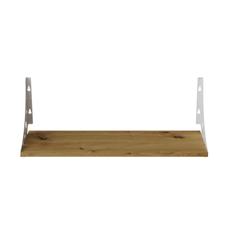 Полиця настінна Ferrum-decor Ханді 2 240x500x240 метал Білий ДСП Дуб Артизан 16 мм (FRD-102566)