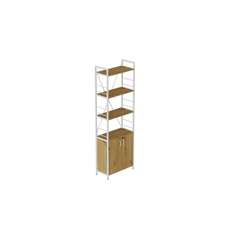 Етажерка 4/60 Ferrum-decor Серії Конект із тумбою 179x60x28 Білий ДСП Артизан (FRD-104496)