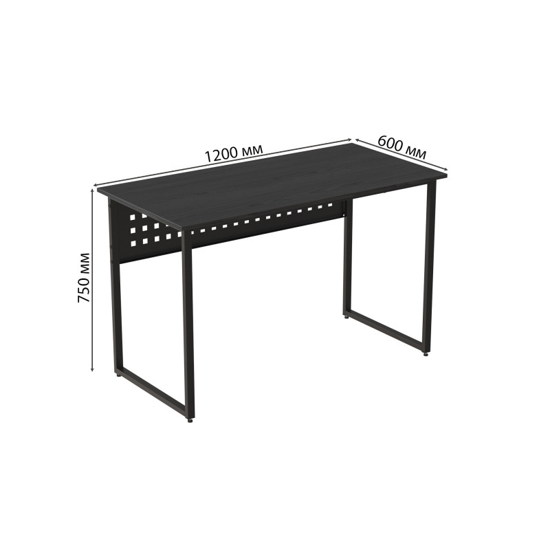 Комп'ютерний стіл Ferrum-decor Майк 75x120x60 чорний ДСП Сосна Кембра 32мм (FRD-103866)