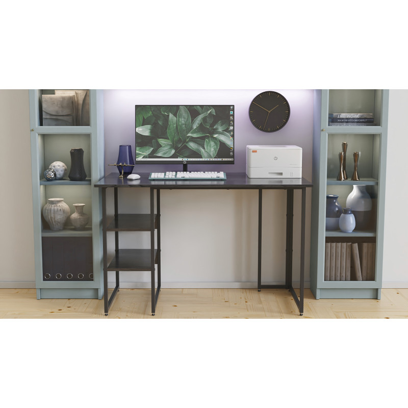 Письмовий стіл Ferrum-decor Кевін 75x100x70 чорний ДСП Сосна Кембра 32мм (FRD-103826)