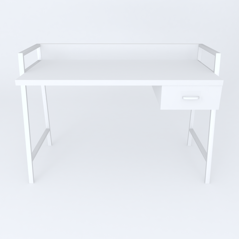 Письмовий стіл Ferrum-decor Комфорт 750x1000x600 Білий метал ДСП Біле 32 мм (FRD-103436)