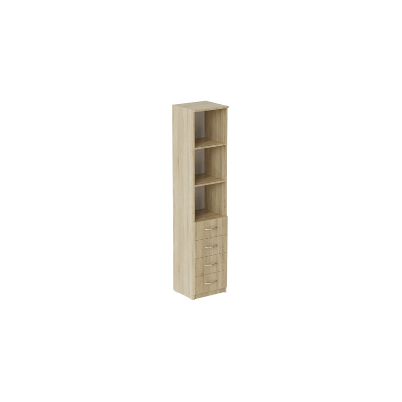 Пенал Анжело Ferrum-decor на 3 полиці із 4 шухлядами 1900x400x380 ДСП Дуб Сонома 16 мм (FRD-104926)